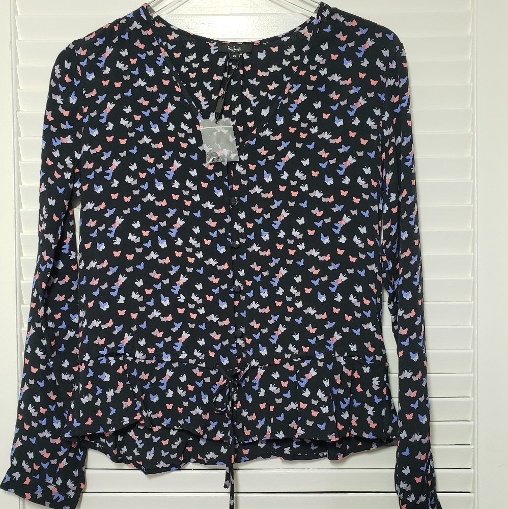 Rails Beaux Ruffle Waist Blouse In Mar… - Picture 3 of 8